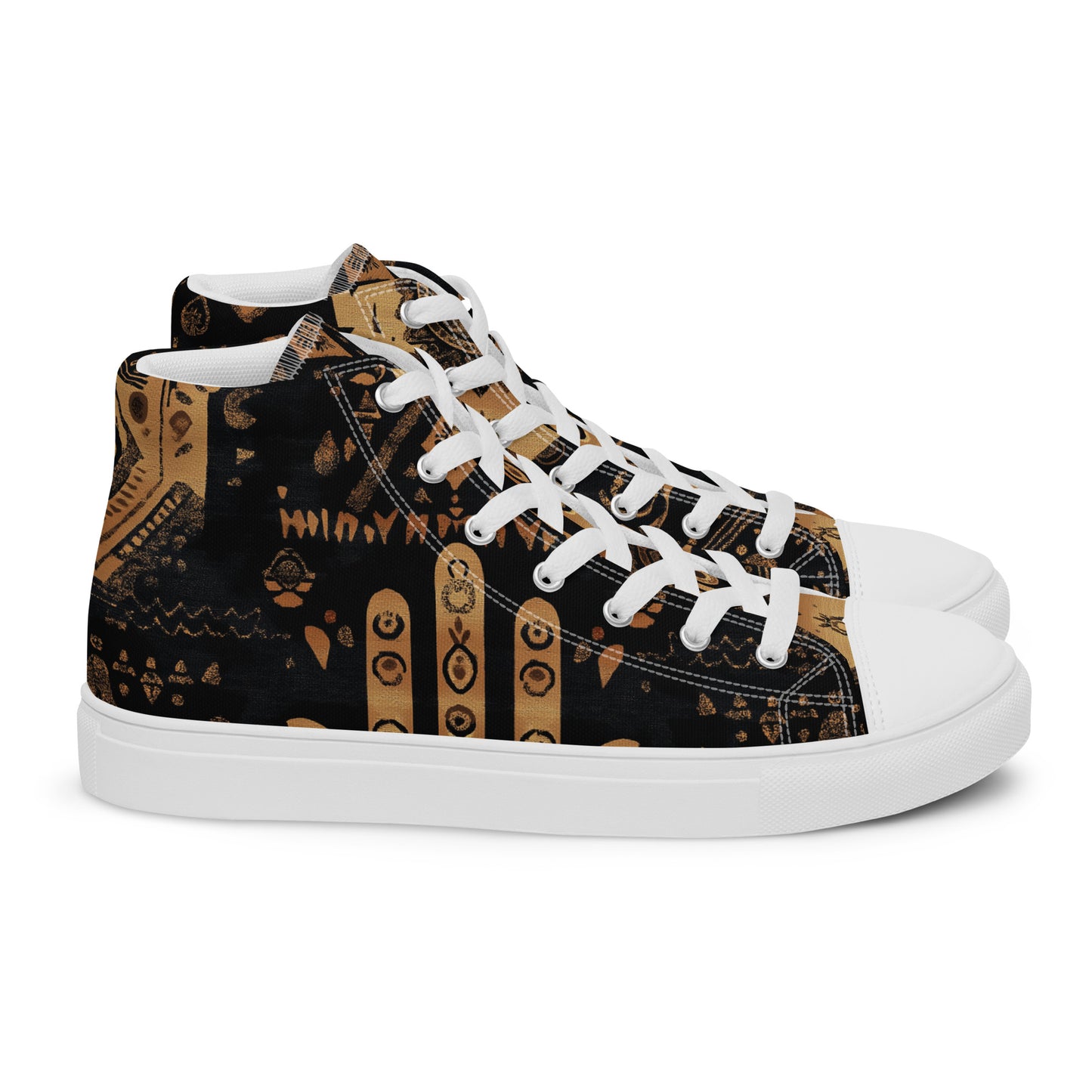 Women’s High Top Canvas Shoes – Berber Motifs and Amazigh Symbolism